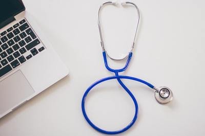 EHR case study - stethoscope and mac